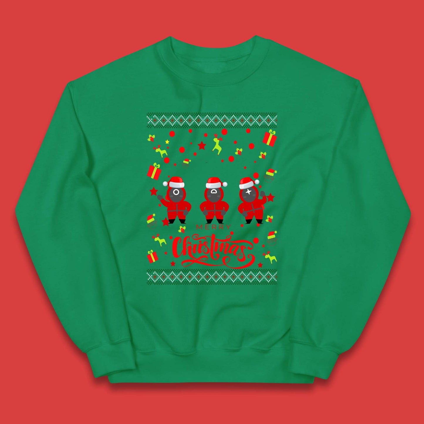 Squid Game Guards Christmas Kids Jumper