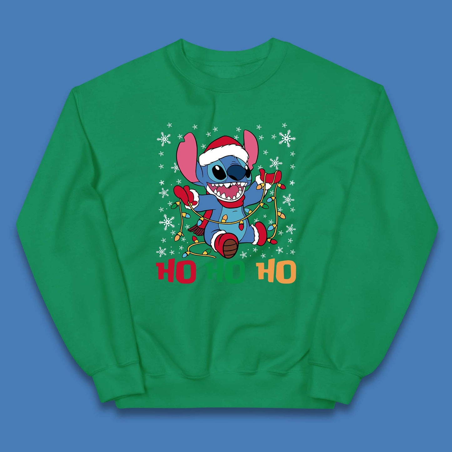 Happy Santa Stitch Christmas Kids Jumper