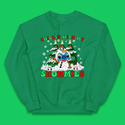 Snowman Stitch Christmas Kids Jumper