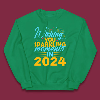 Wishing You Sparkling Moments in 2024 Kids Jumper