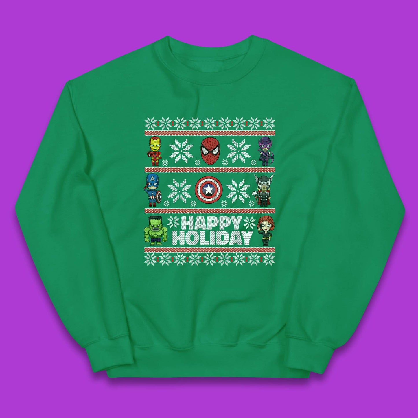 Avengers Superheroes Christmas Kids Jumper