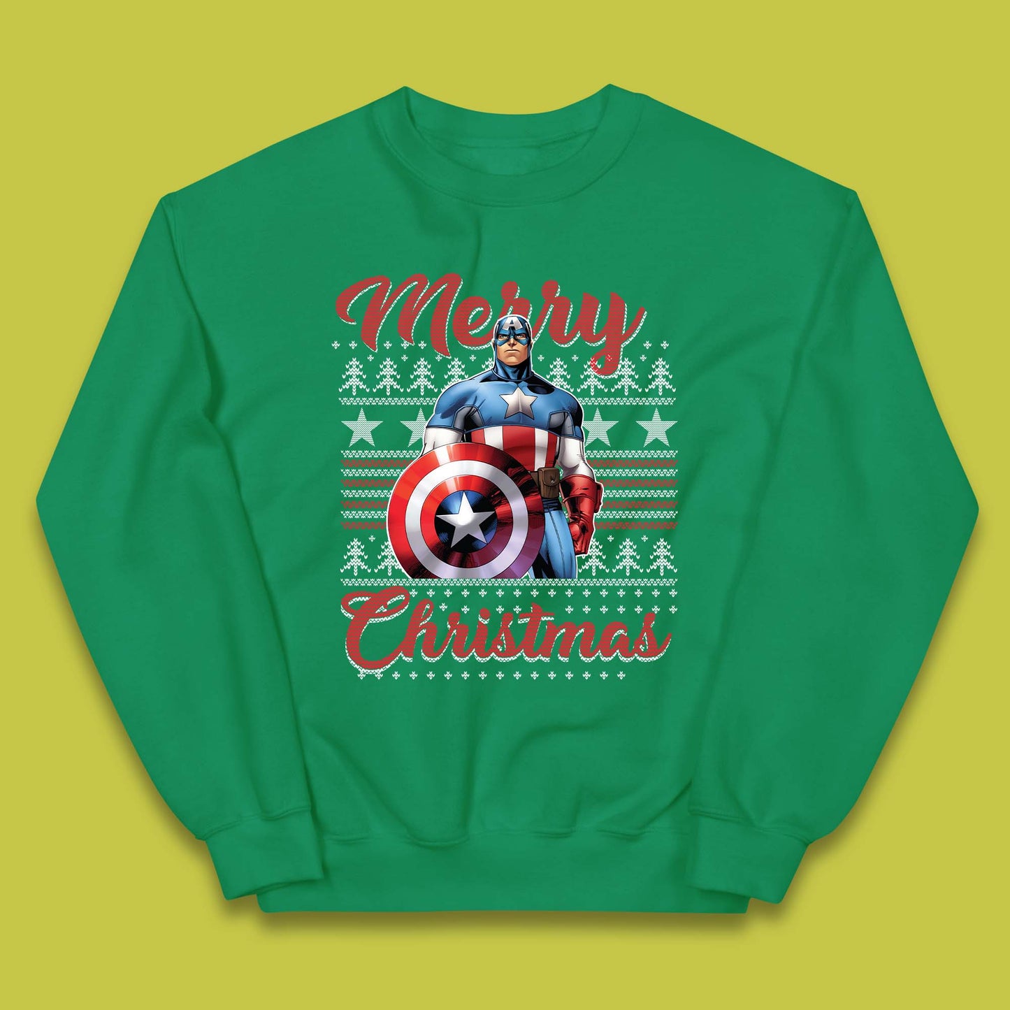 Captain America Christmas Kids Jumper