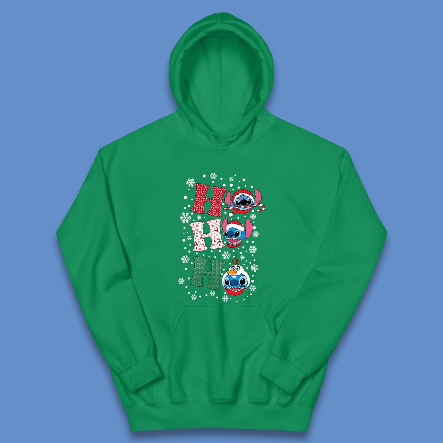 Ho Ho Ho Stitch Christmas Kids Hoodie