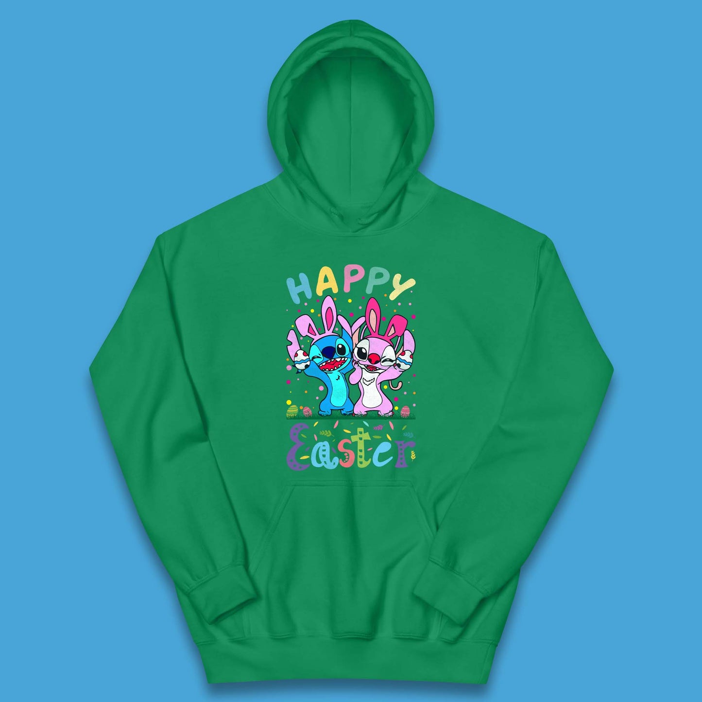 Happy Easter Stitch Kids Hoodie