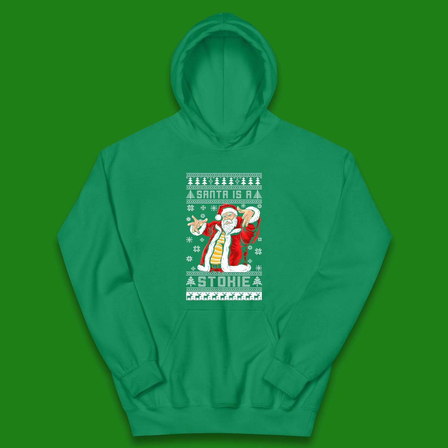 Santa is A Stokie Christmas Kids Hoodie