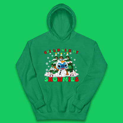 Snowman Stitch Christmas Kids Hoodie