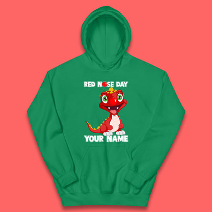 Personalised Red Nose Day Dragon Kids Hoodie