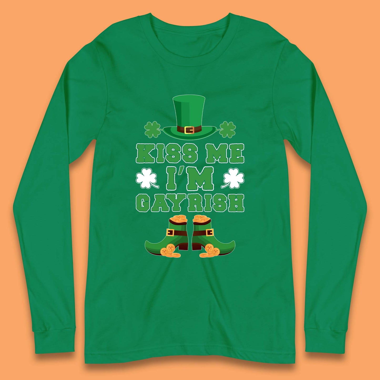 Kiss Me I'm Gayrish Long Sleeve T-Shirt