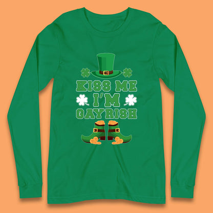 Kiss Me I'm Gayrish Long Sleeve T-Shirt