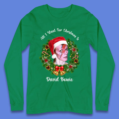 David Bowie Christmas Long Sleeve T-Shirt