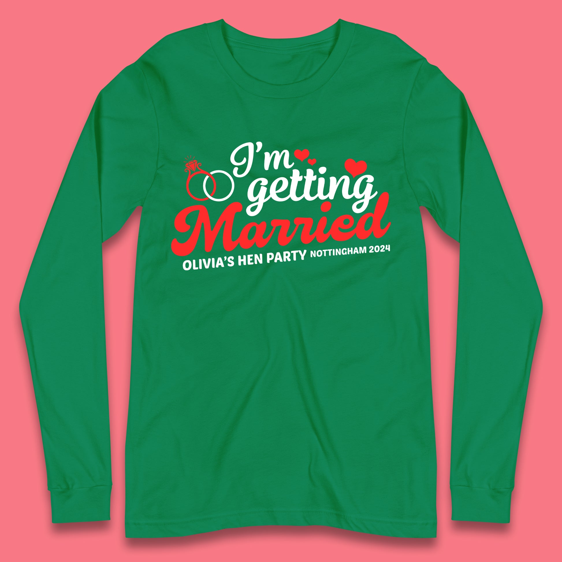 Custom Hen Do Party Long Sleeve T-Shirt