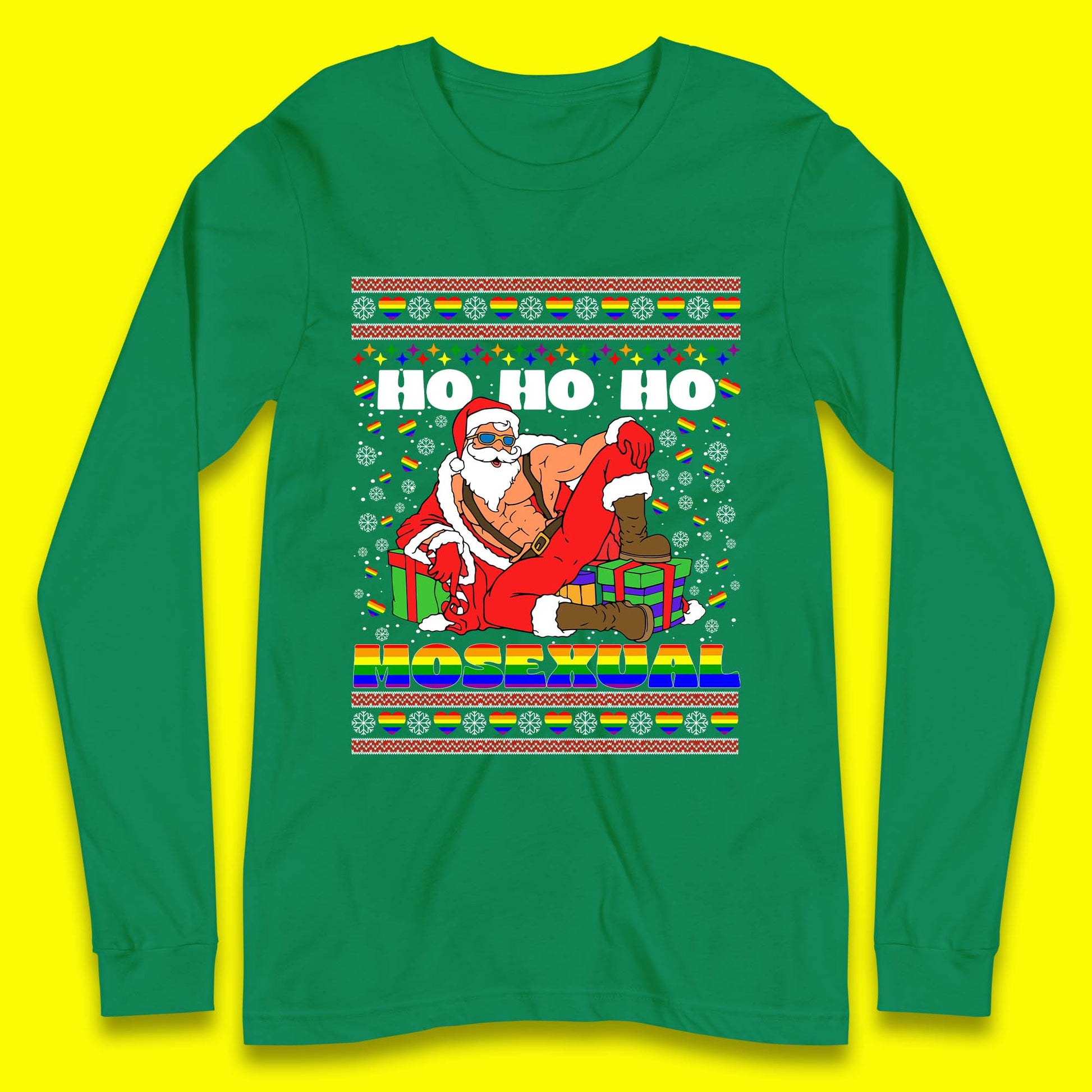 gay santa long sleeve t shirt