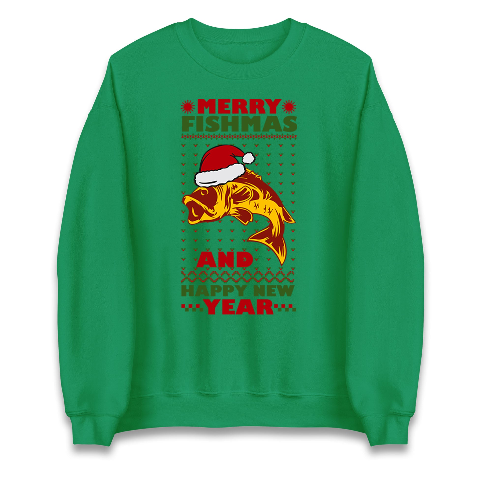 fishing christmas sweatshirt