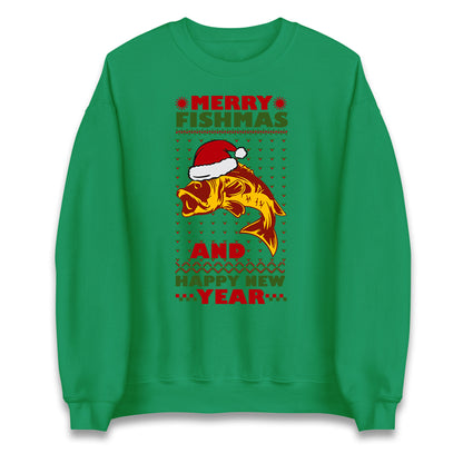 fishing christmas sweatshirt