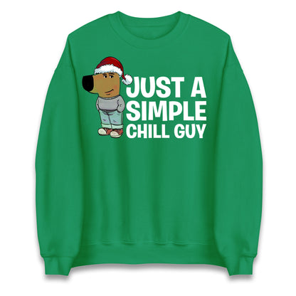 chill guy christmas sweatshirt