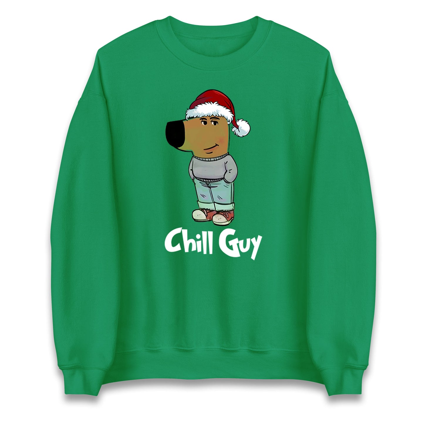 chill guy christmas sweatshirt