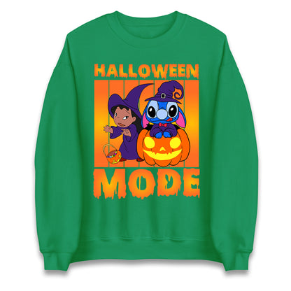 Lilo And Stitch Halloween Mode Unisex Sweatshirt