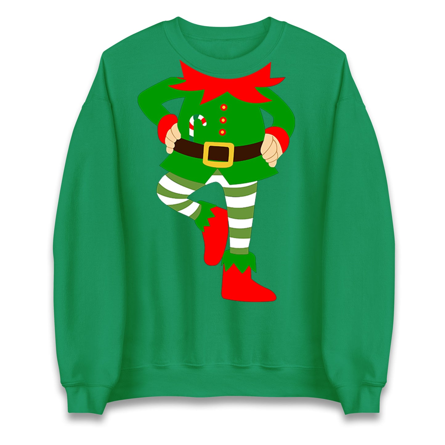 Personalise Christmas Party Wear Elf Unisex Sweatshirt