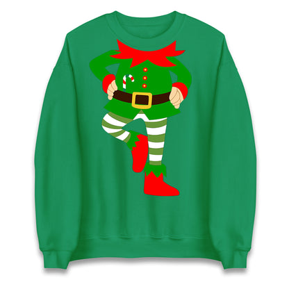 Personalise Christmas Party Wear Elf Unisex Sweatshirt