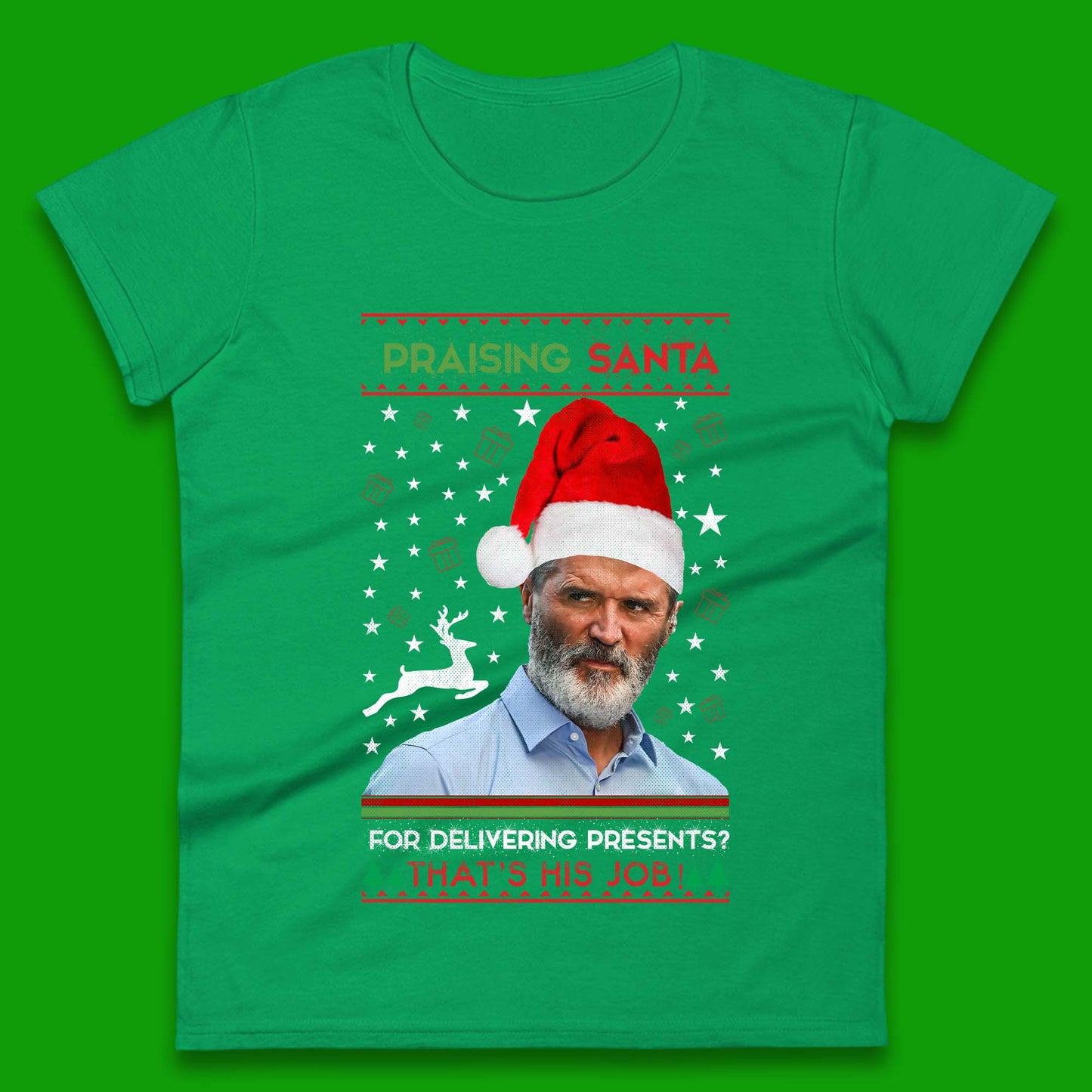 roy keane christmas womens t shirt