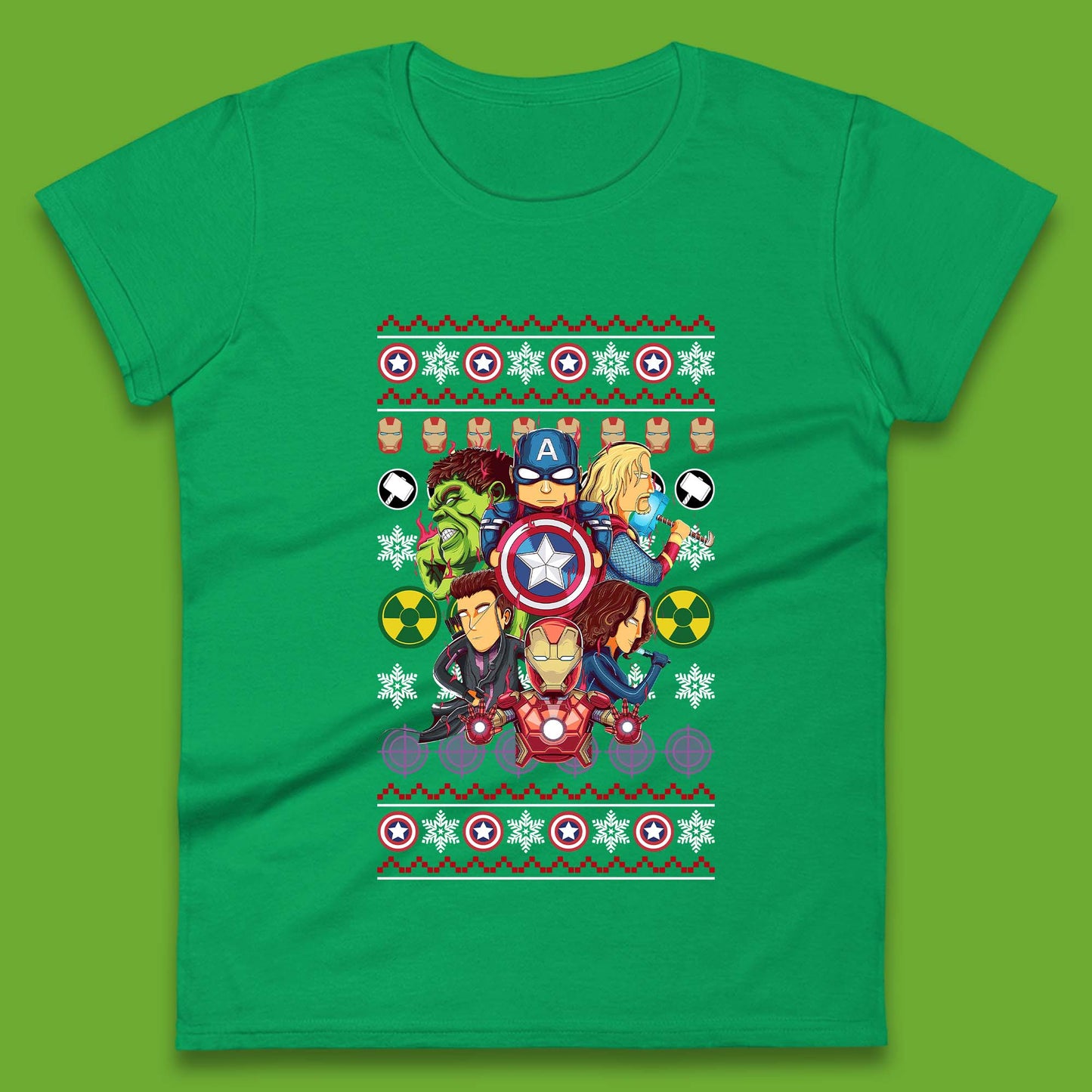 Christmas Avengers Superheroes Womens T-Shirt