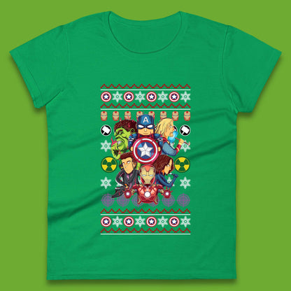 Christmas Avengers Superheroes Womens T-Shirt