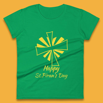 Happy Saint Piran's Day Womens T-Shirt