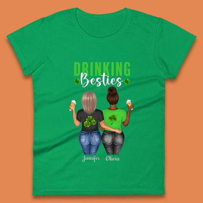 Personalised Drinking Besties Womens T-Shirt