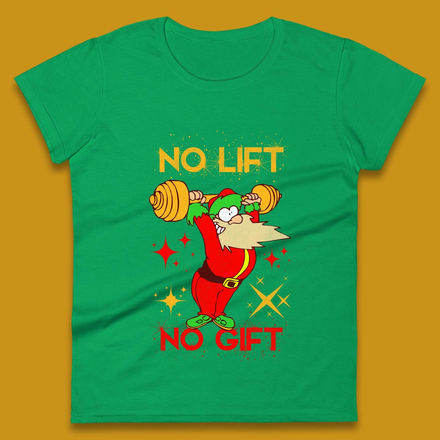 santa workout christmas womens t shirt