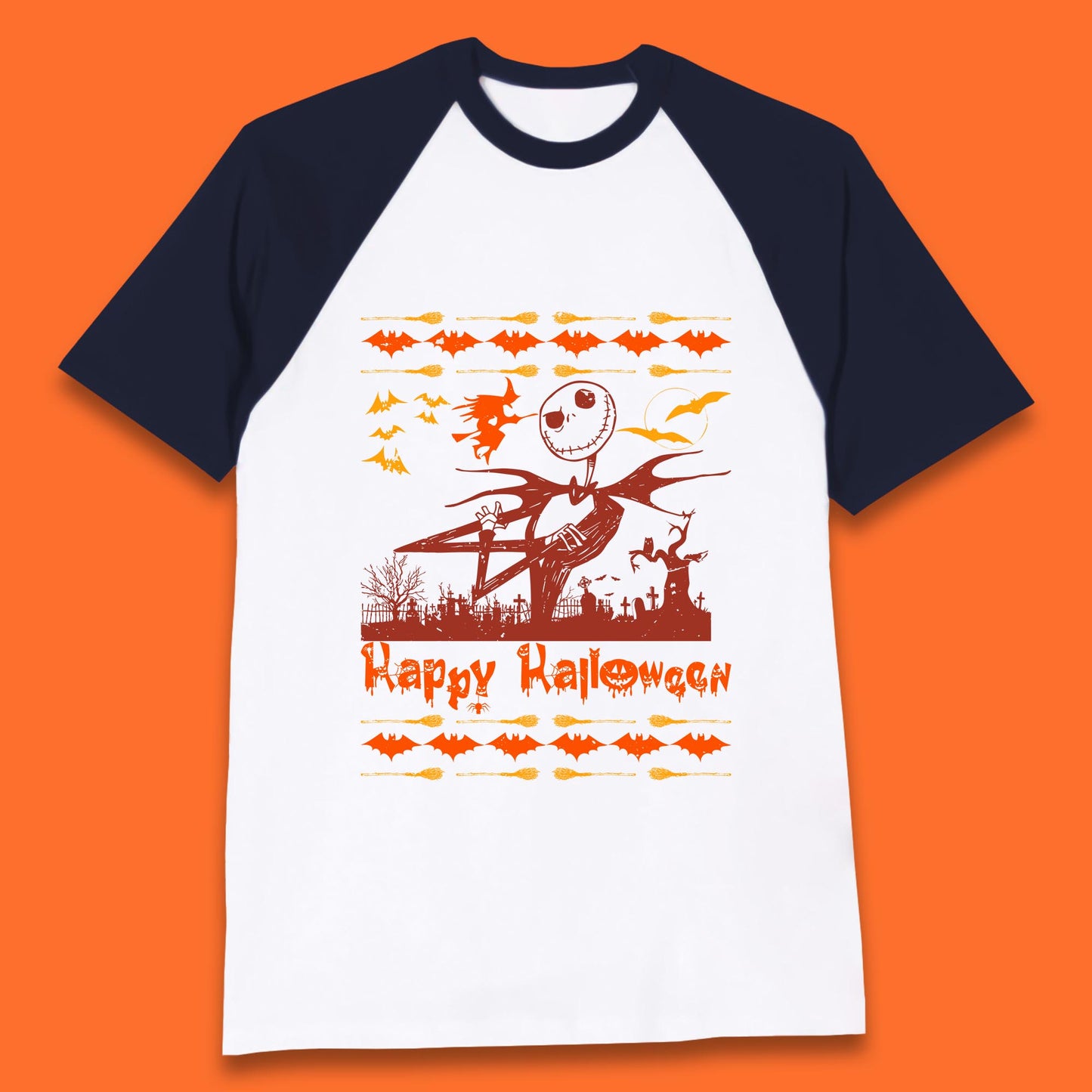 happy halloween baseball t shirt