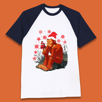 bigfoot christmas tree baseball shirt