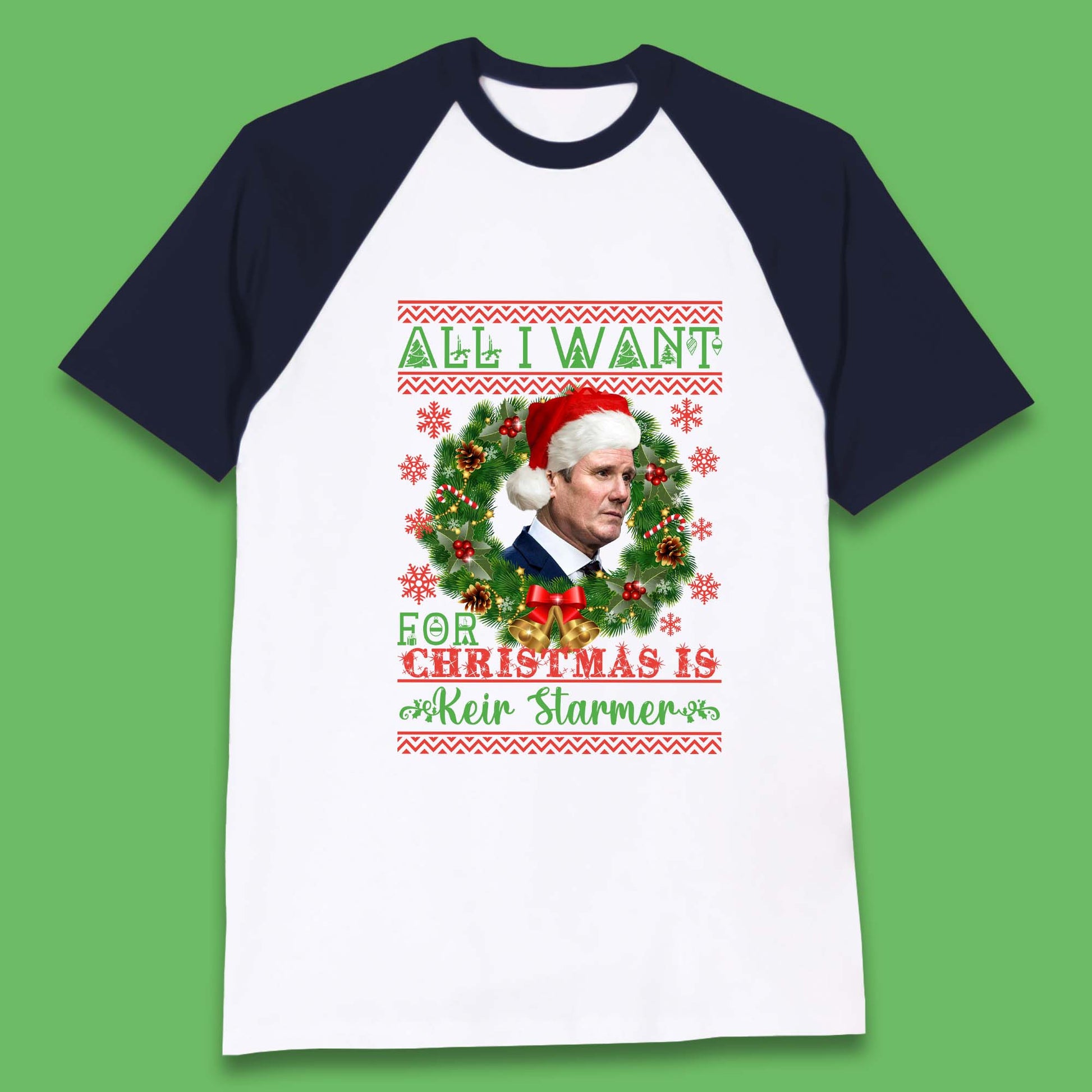 keir starmer christmas baseball t shirt