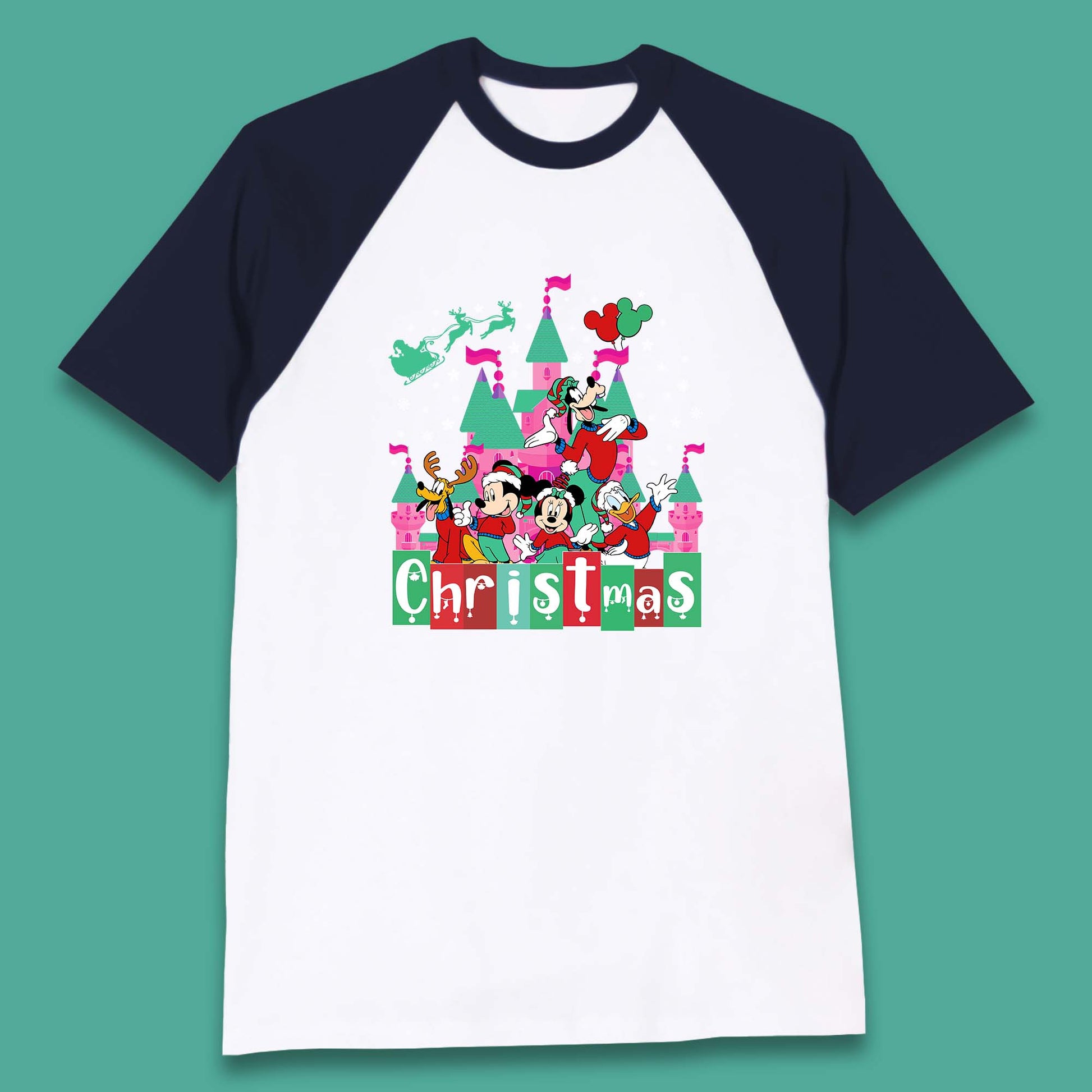 christmas disneyland baseball t shirt