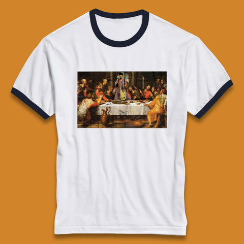 Jesus Quintana The Big Lebowski Dude Last Supper By Juan De Juanes Christmas Religious Christian Motives Ringer T Shirt