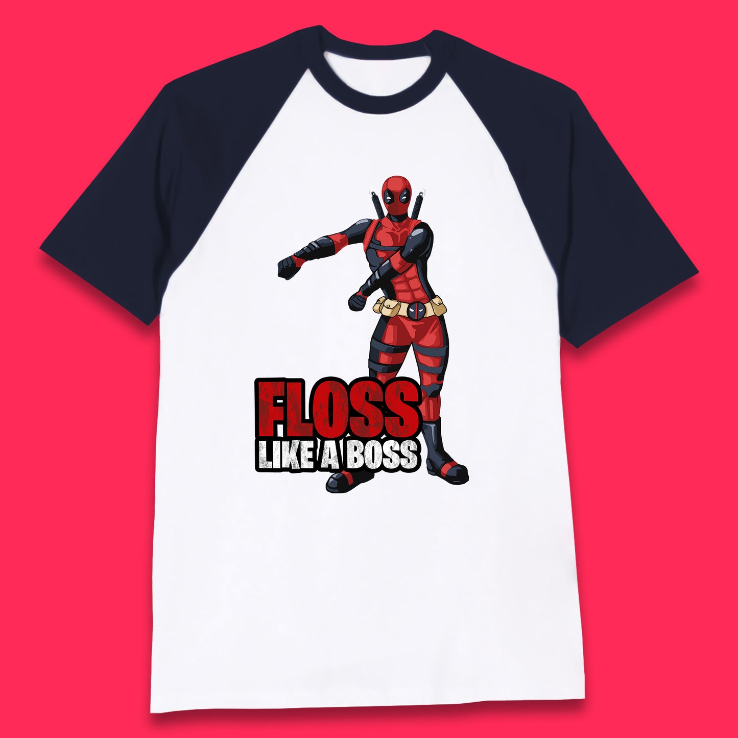 Floss Lika A Boss Deadpool Floss Floss Dance Deadpool Fictional Character Superhero Comic Book Character Floss Dancing Deadpool Marvel Comics Baseball T Shirt