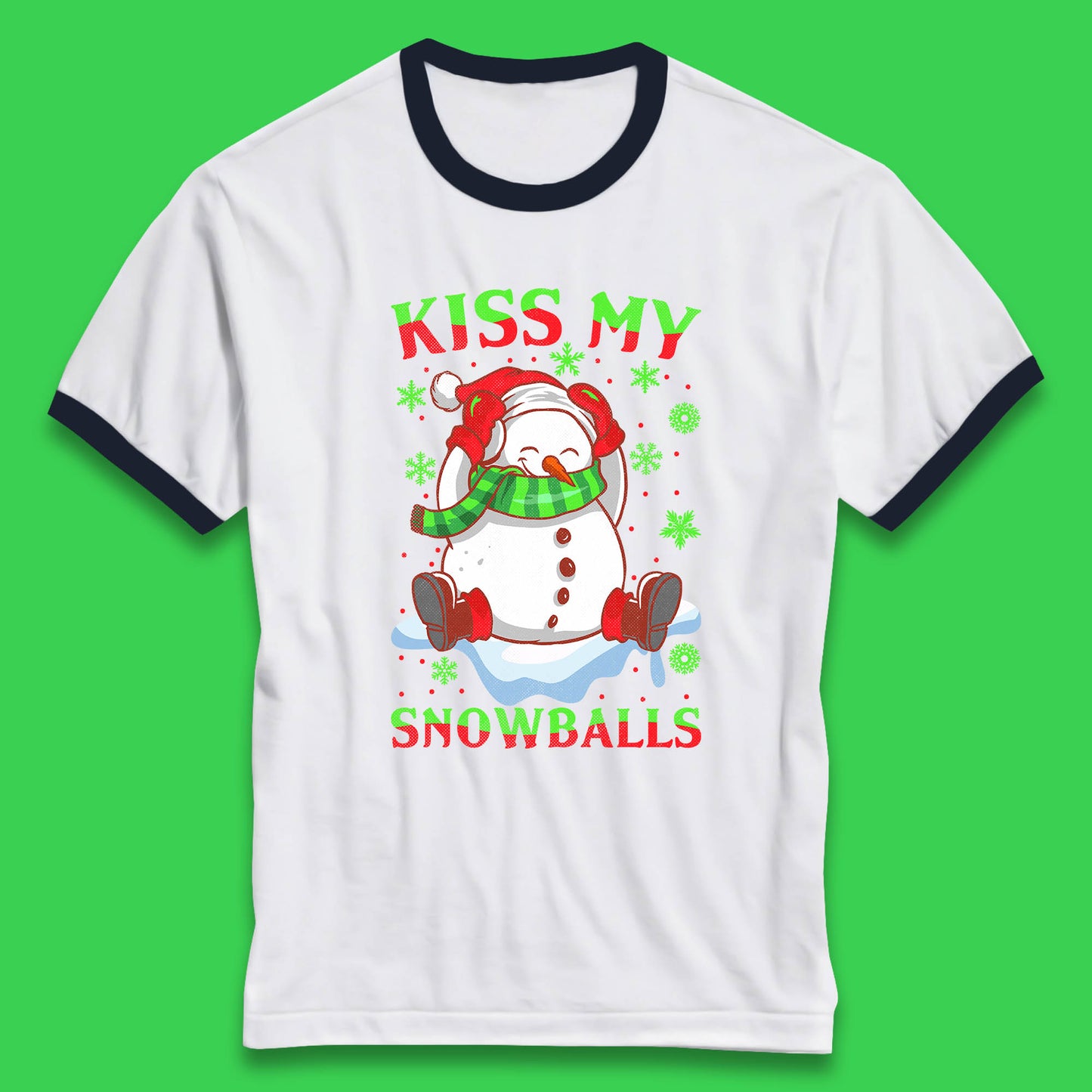 snowman ringer t shirt