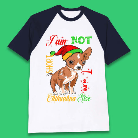 Chihuahua Size Christmas Baseball T-Shirt