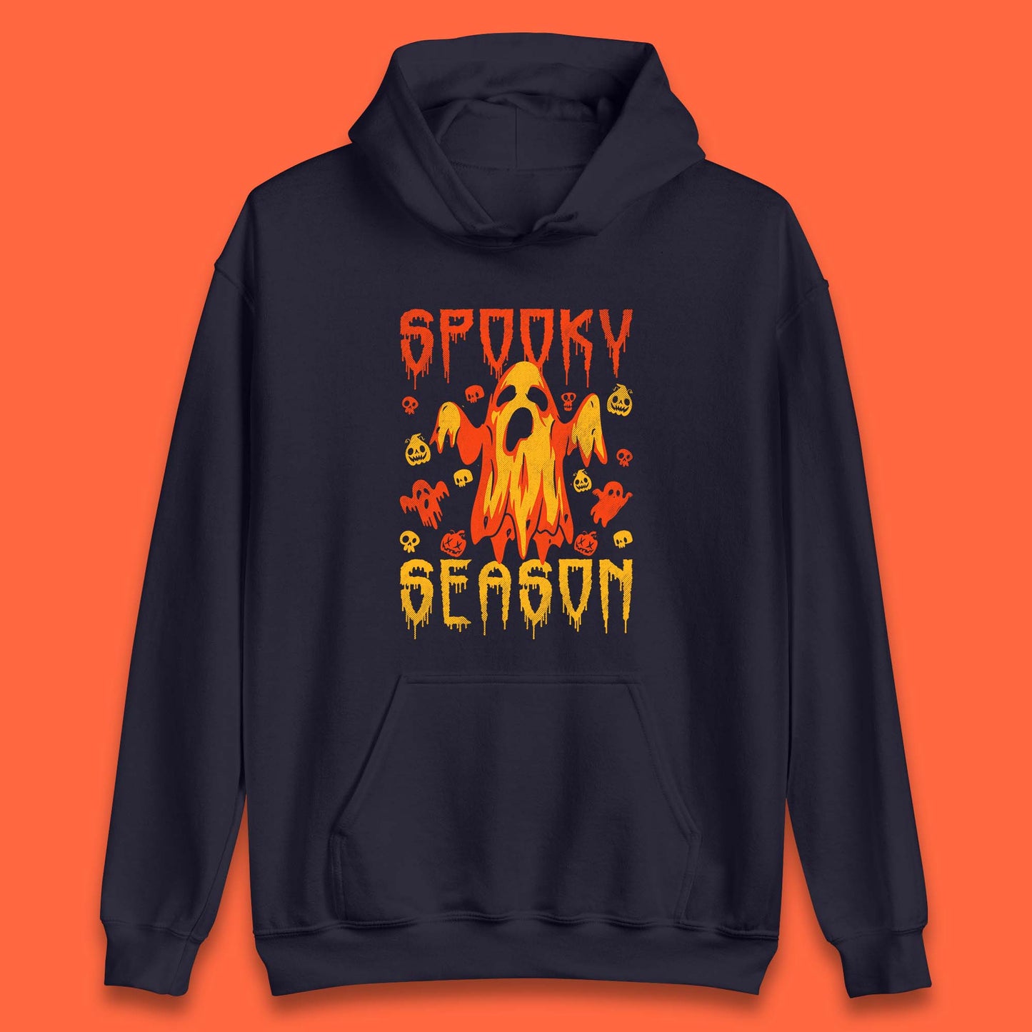 Spooky Season Halloween Ugly Scary Boo Ghost Halloween Vibes Unisex Hoodie