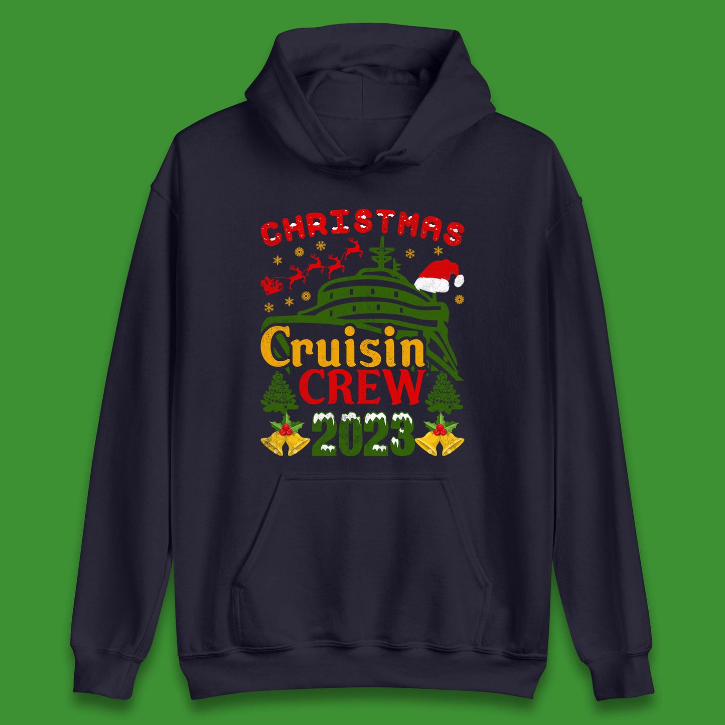 Christmas Cruisin Crew 2023 Xmas Cruise Vacation Cruising Squad Unisex Hoodie