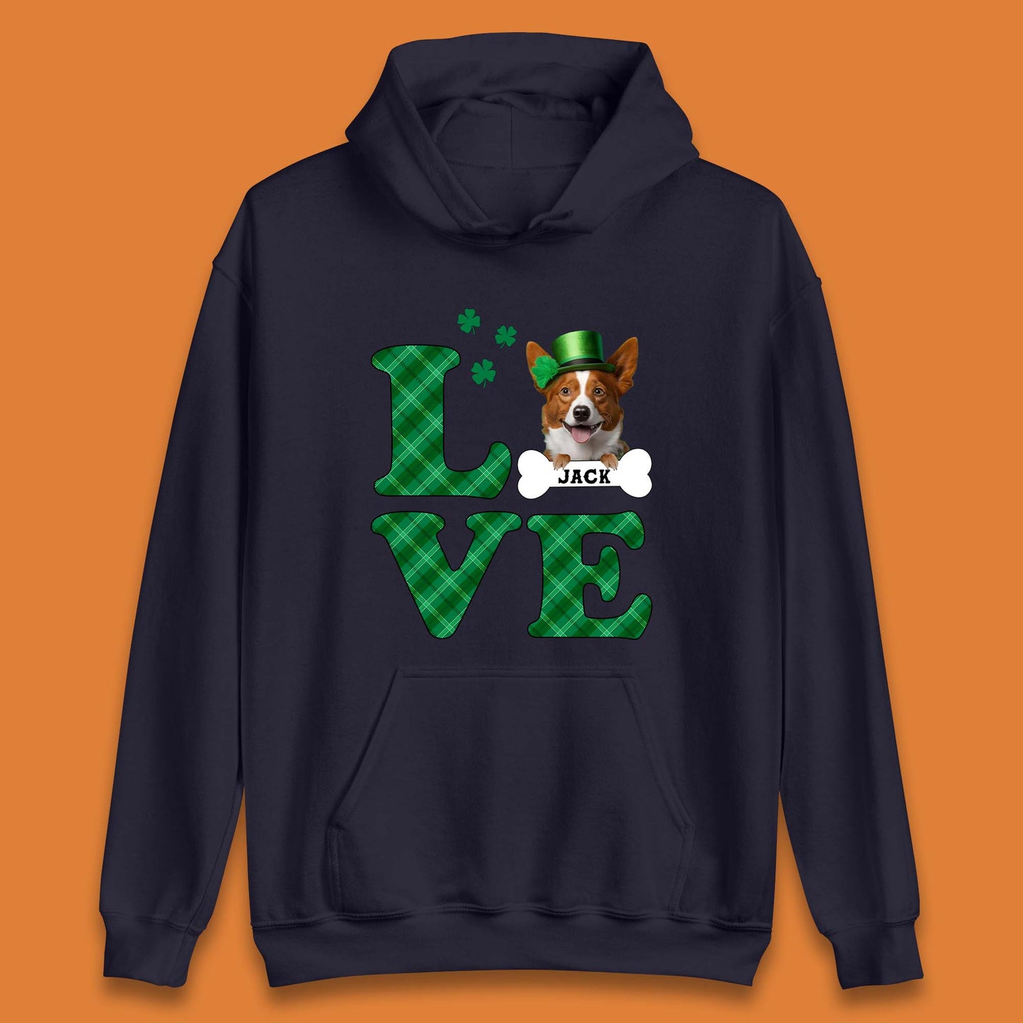 Personalised Love St. Patrick's Dog Unisex Hoodie