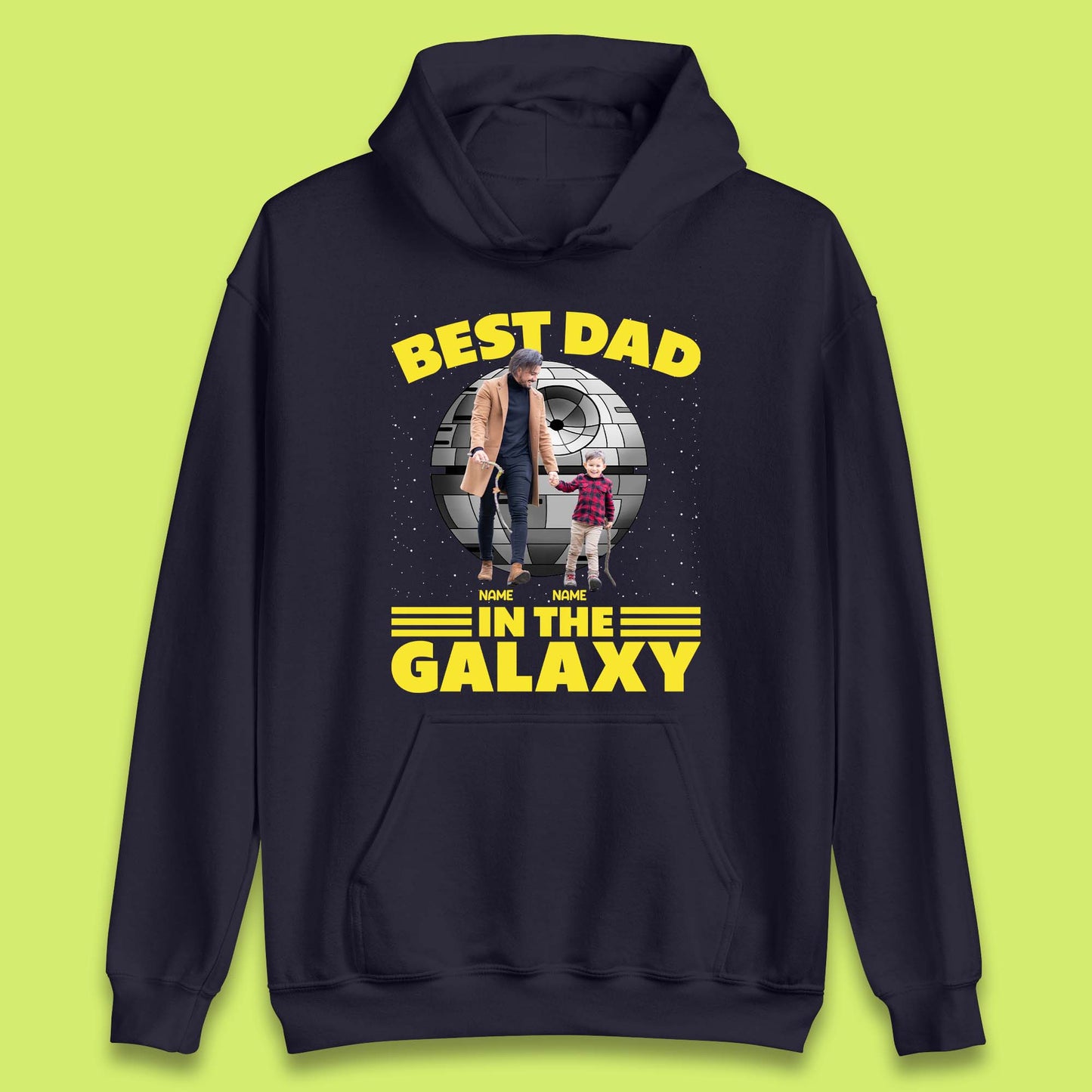 Personalised Best Dad In The Galaxy Unisex Hoodie