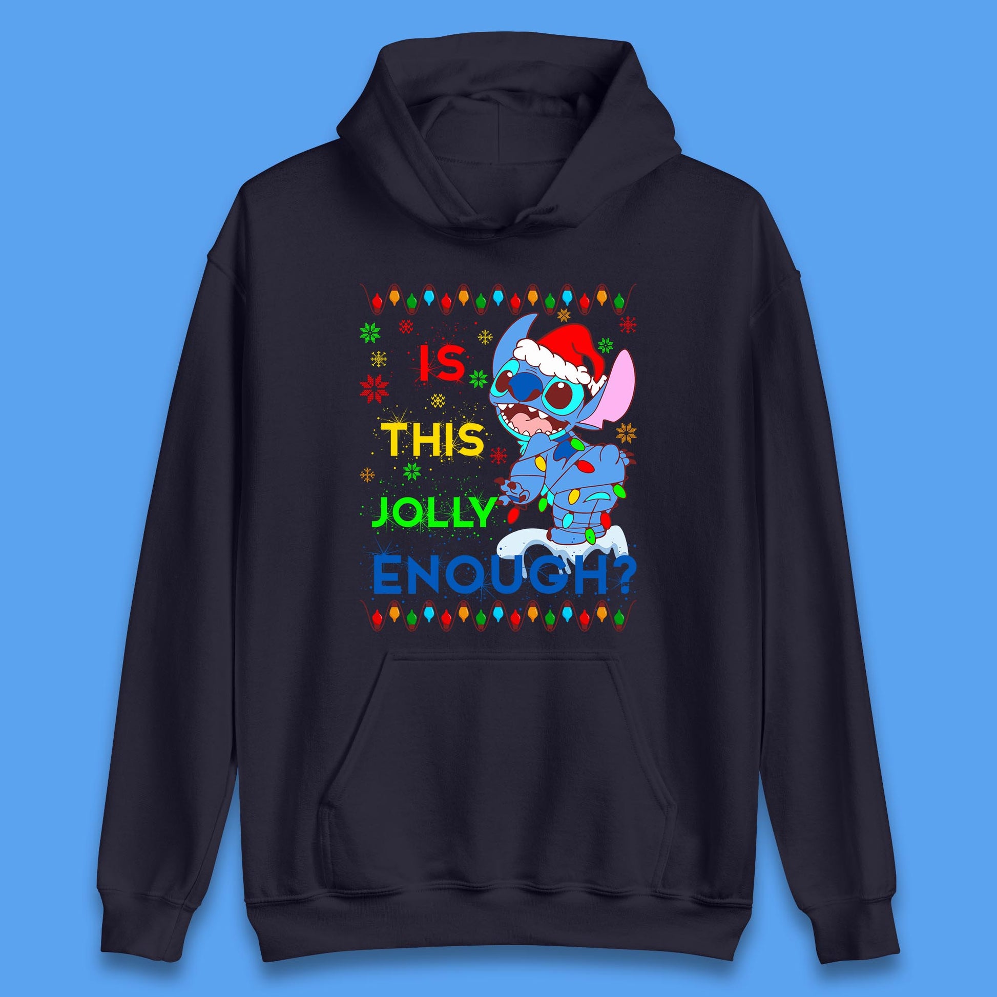 christmas stitch is this jolly enough hoodie