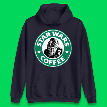 Chewbacca Star Wars Coffee Sci-fi Action Adventure Movie Character Starbucks Coffee Spoof 46th Anniversary Unisex Hoodie