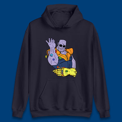 Thanos Infinity Stones Bae Avengers Infinity War Salt Bae Thanos Spoof Marvel Comics Infinity Gauntlet Unisex Hoodie