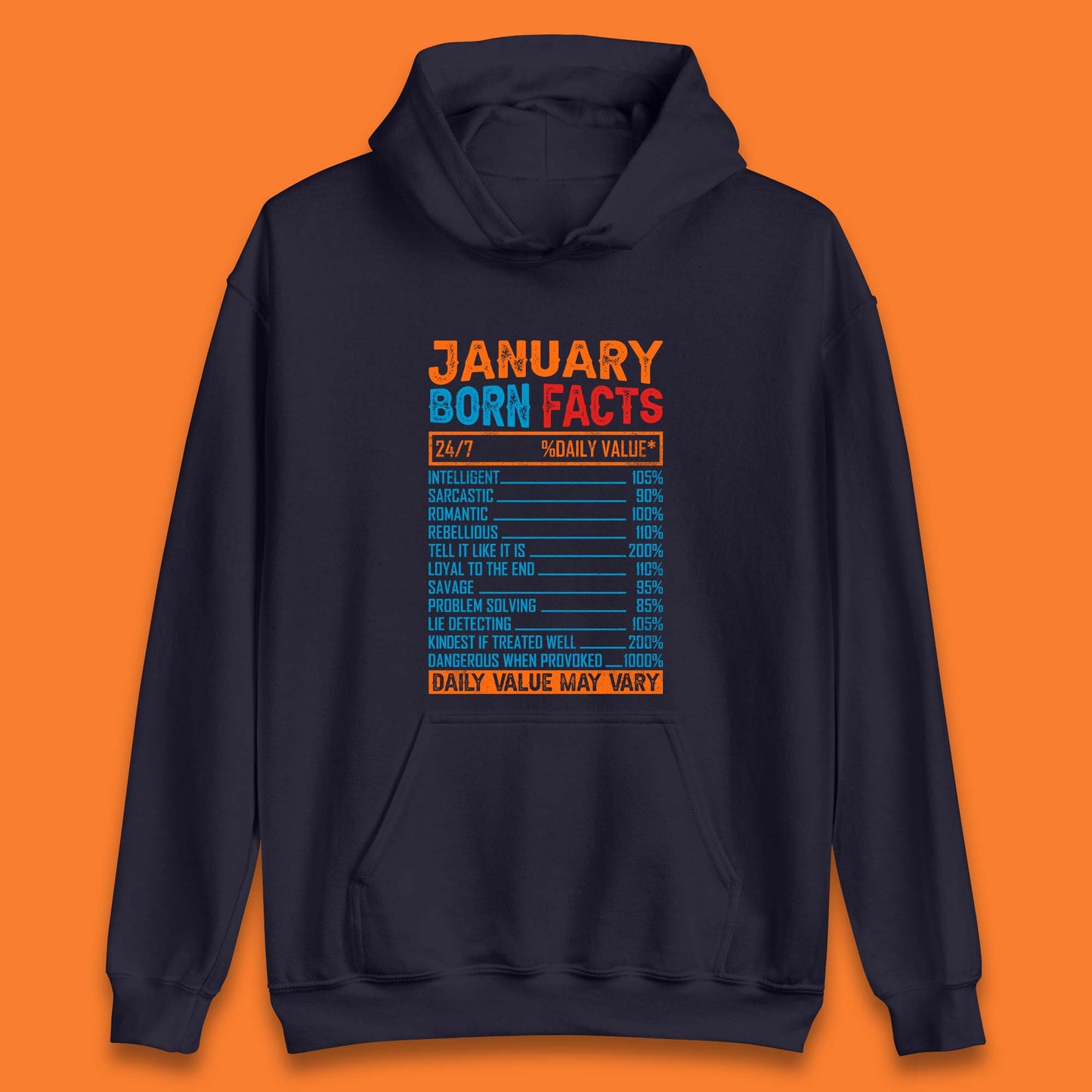 January Born Facts Unisex Hoodie