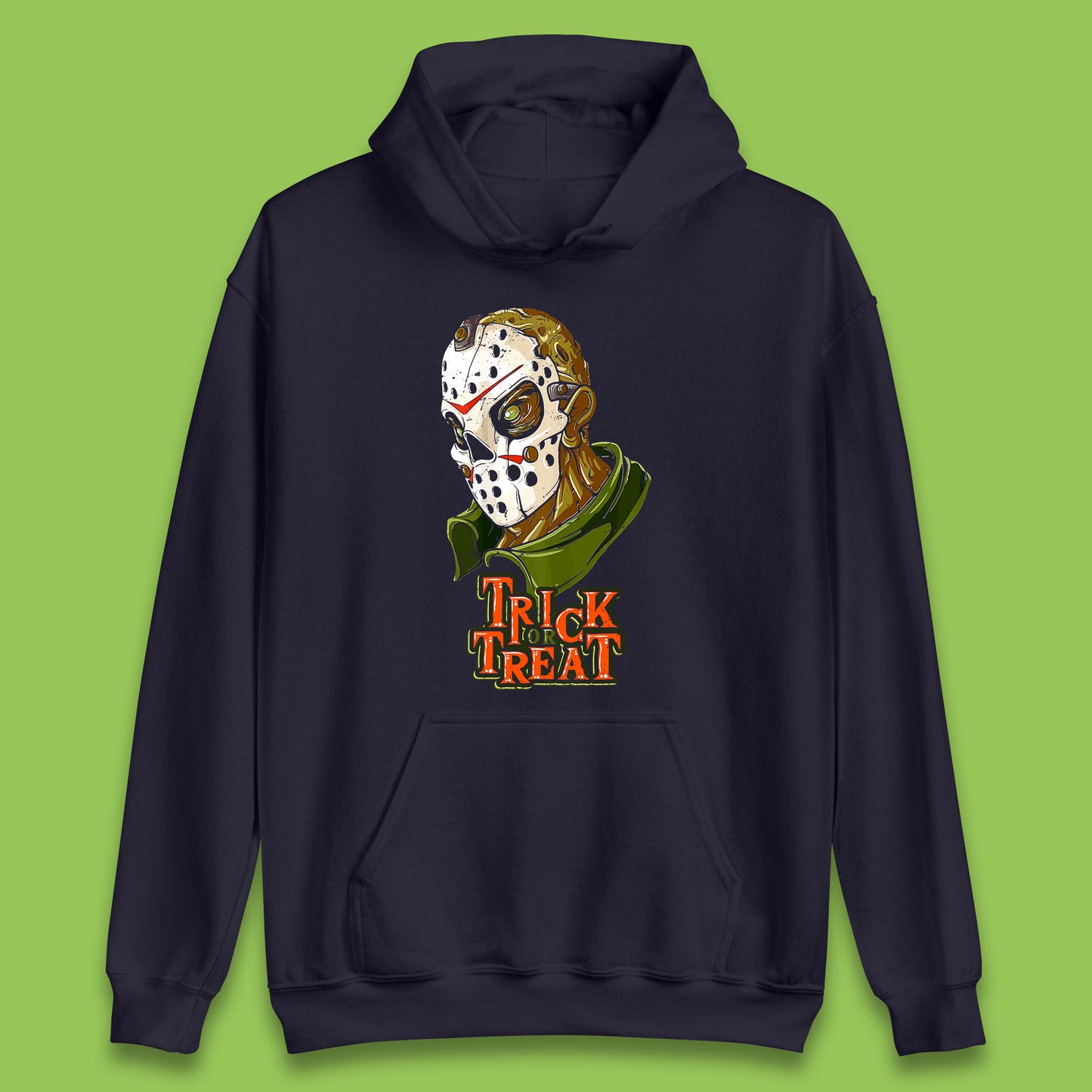 Halloween Trick Or Treat Jason Voorhees Face Mask Horror Movie Character Unisex Hoodie