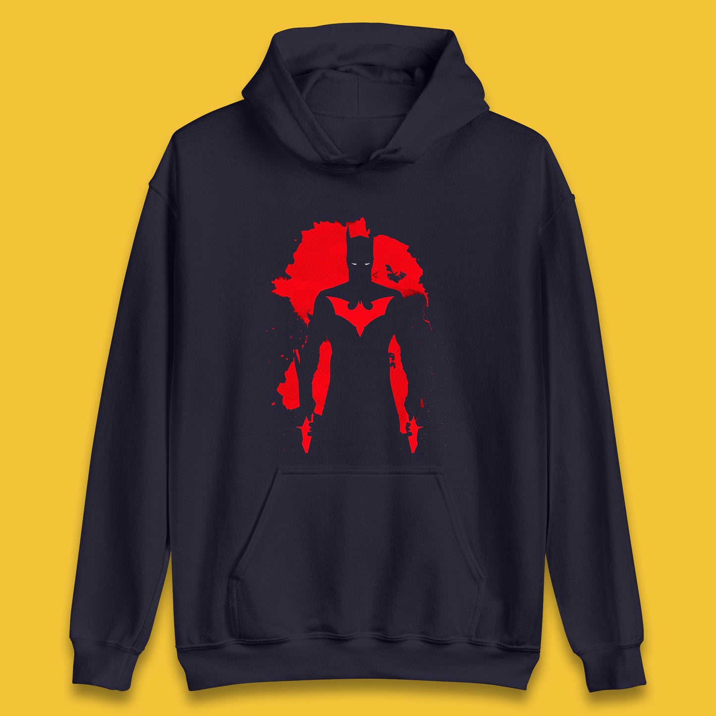 Batman Beyond Rises As A Warrior Of Justice Distressed Portrait Art DC Comics Superhero Unisex Hoodie