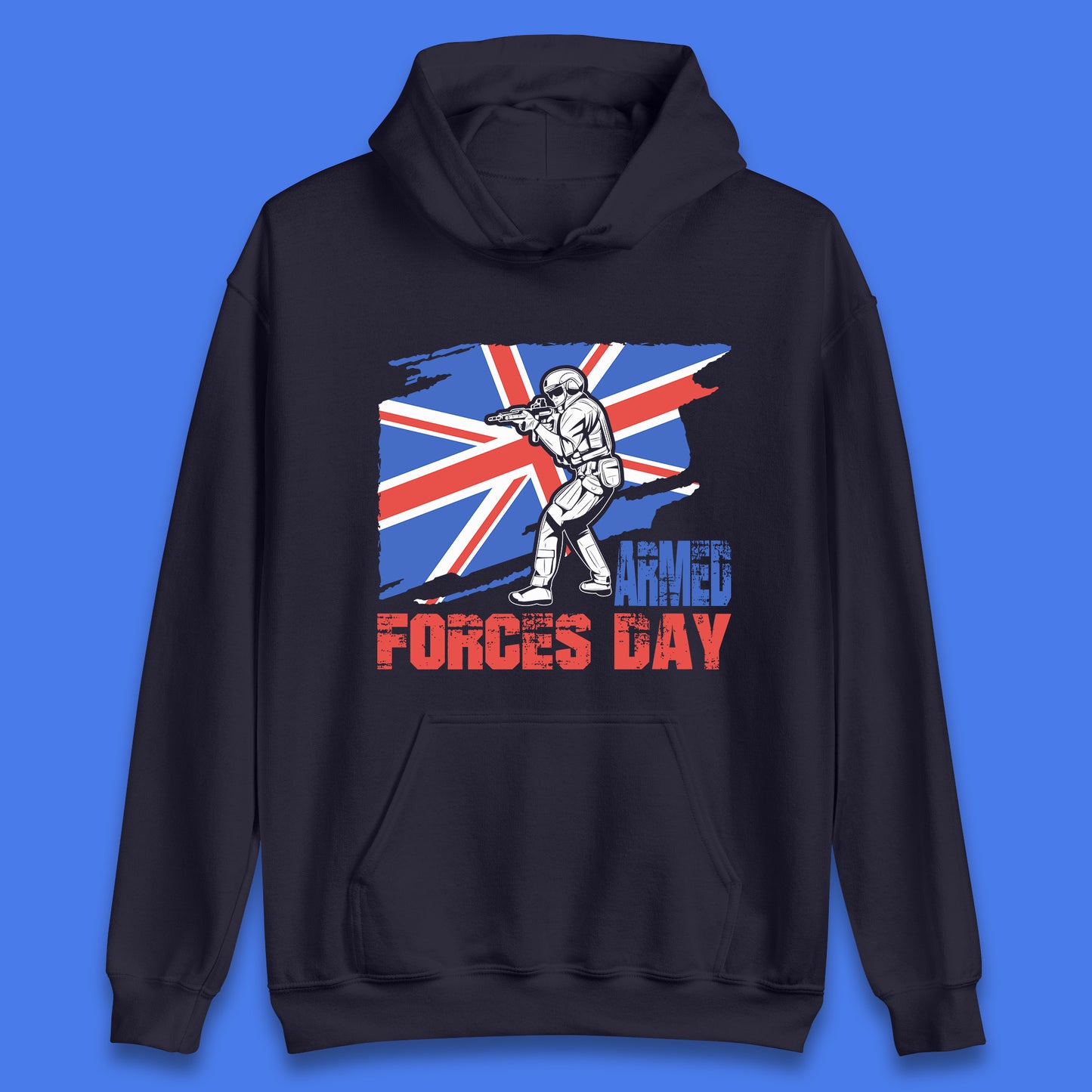 British Armed Forces Day British Veteran Day UK Flag Anzac Day Lest We Forget Unisex Hoodie