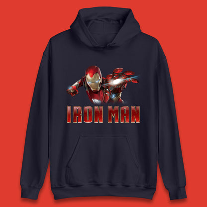 Iron Man Superhero Marvel Avengers Comic Book Character Flaying Iron-Man Marvel Comics Unisex Hoodie