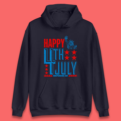 Happy 4th Of July Independence Day Statue Of Liberty Patriotic Celebration Unisex Hoodie